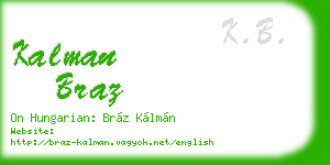 kalman braz business card